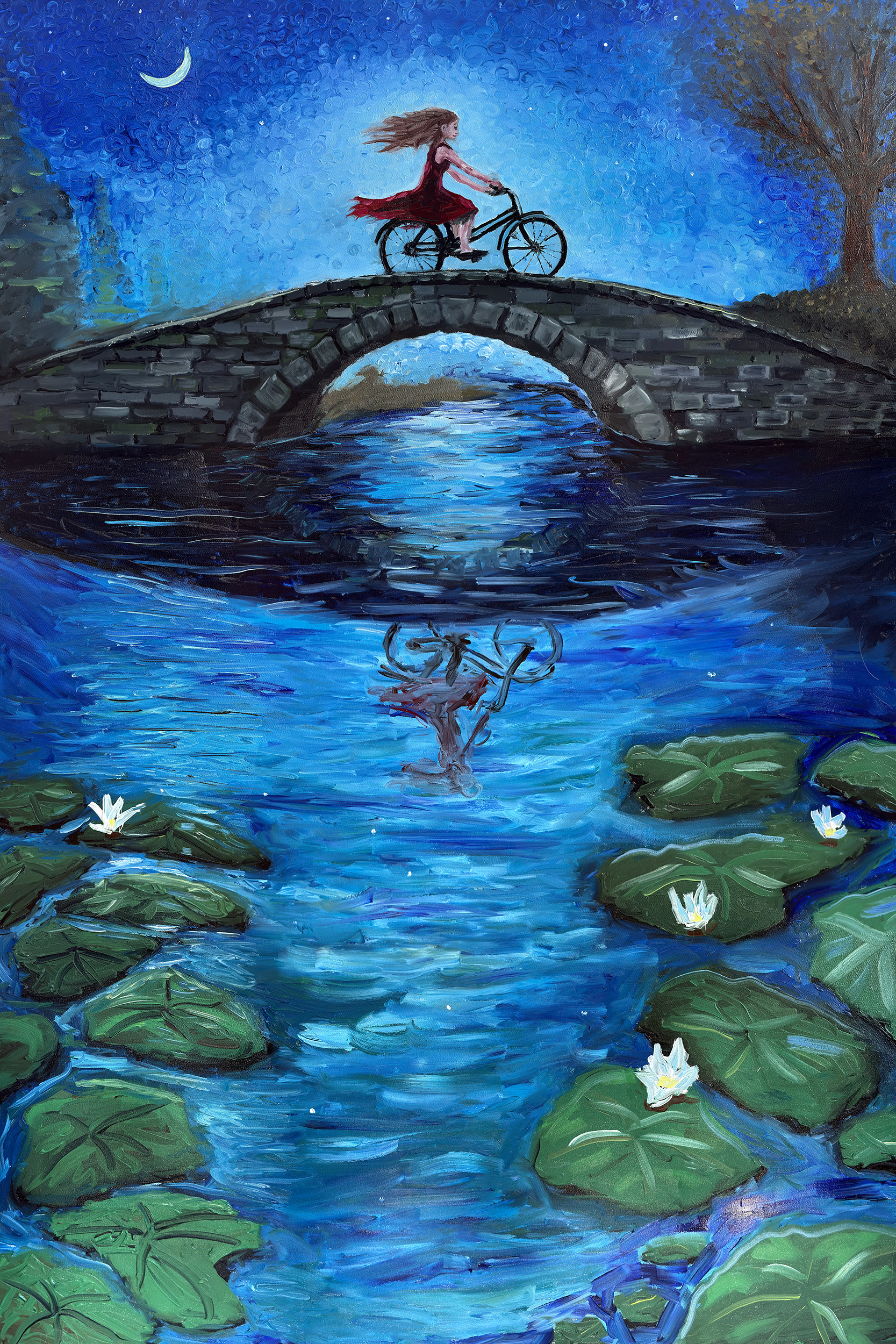 Girl on a bridge - Night